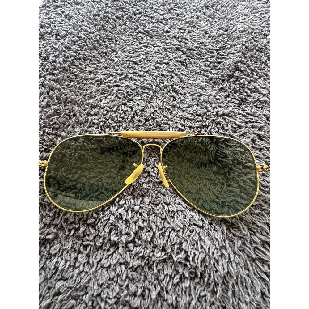 Vintage B&L Ray Ban Aviator Sunglasses  USA 62-14 etched lenses G-15
